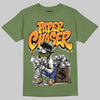Olive Sneakers DopeSkill T-Shirt Paper Chaser Boy Graphic Streetwear - Military Green