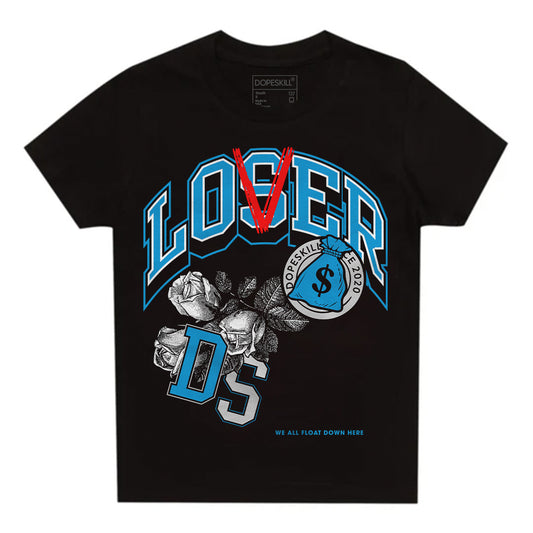 Jordan 4 Retro Military Blue DopeSkill Toddler Kids T-shirt Loser Lover Graphic Streetwear - Black