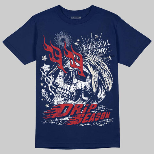 Jordan 11 “Rare Air” DopeSkill T-Shirt Drip Season Graphic Streetwear - navy