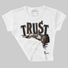 Metallic Gold 1s DopeSkill Women's Crop Top Trust No One Graphic