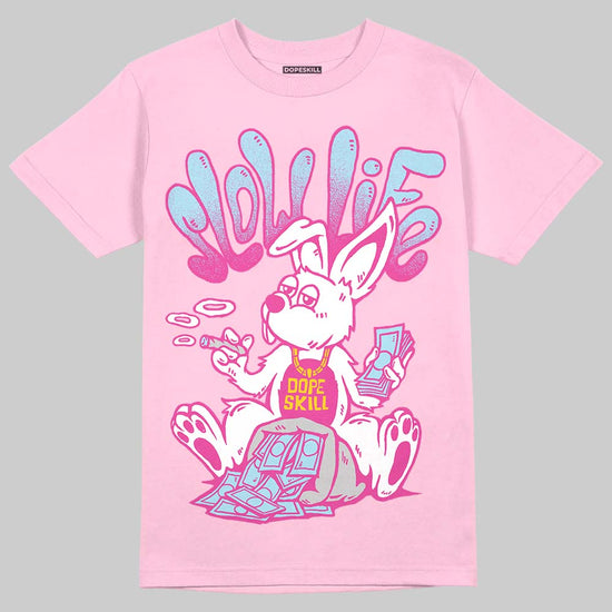 Pink Sneakers DopeSkill T-Shirt Slow Life Graphic Streetwear - Light Pink