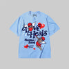 New Love Heals DopeSkill Premium T-shirt Streetwear - Chambray