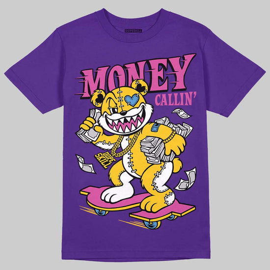 PURPLE Sneakers DopeSkill T-Shirt Money Callin' Graphic Streetwear - Purple