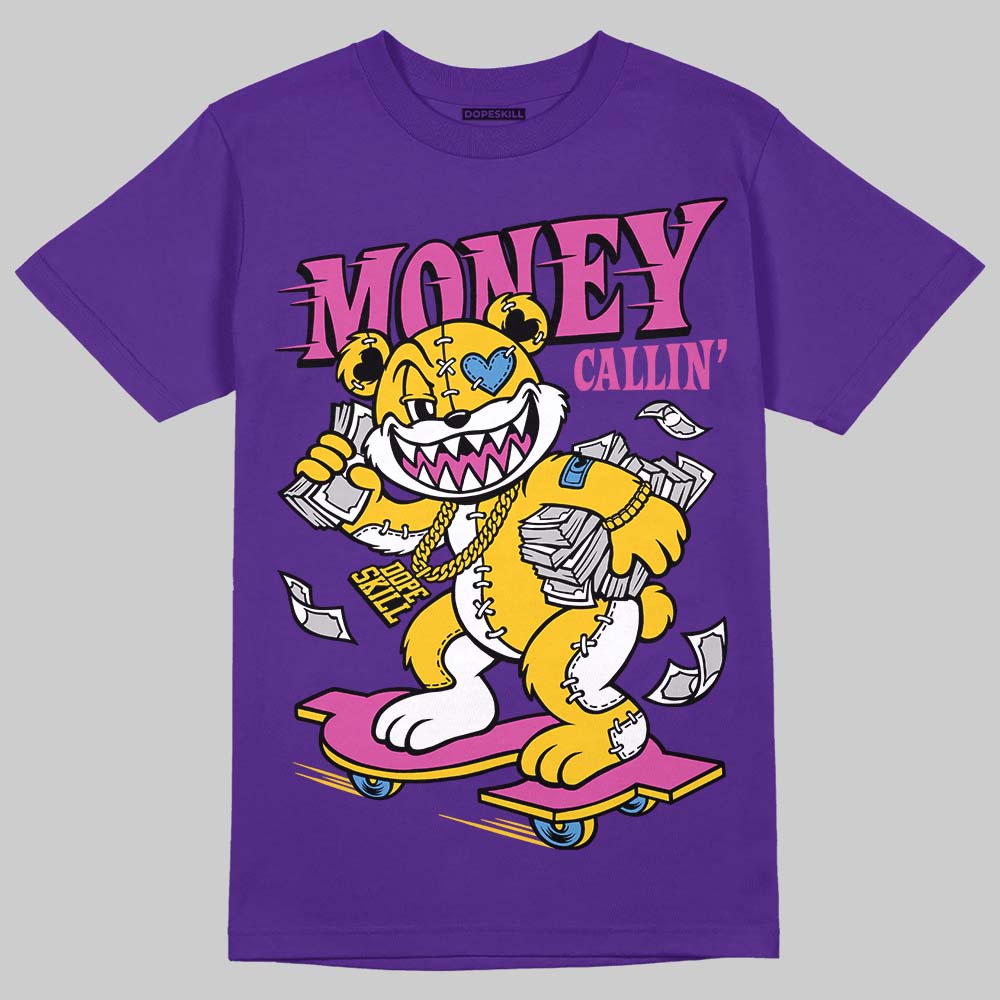 PURPLE Sneakers DopeSkill T-Shirt Money Callin' Graphic Streetwear - Purple