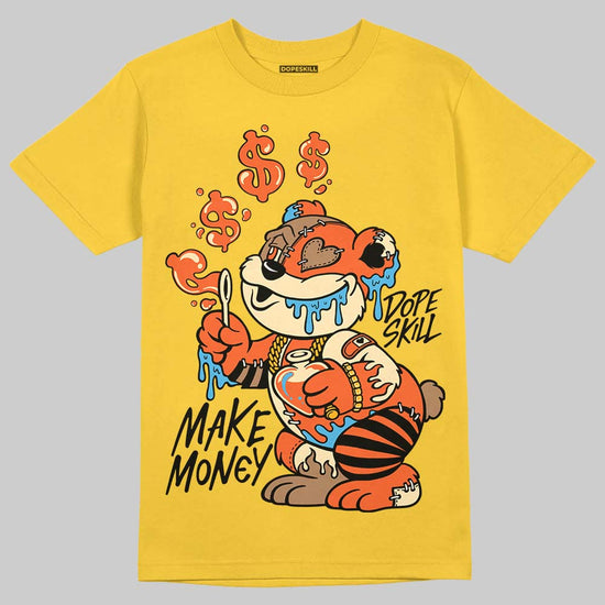 Yellow Sneakers DopeSkill T-Shirt Make Money Graphic Streetwear - Gold