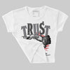 Cement Grey 3s DopeSkill Women's Crop Top Trust No One Graphic