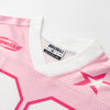 DopeSkill Oversized Jersey Streetwear Graphic Tee Cool V-Neck Pink T-Shirt Fire 26 Graphic