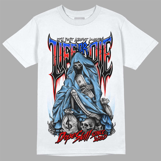 Travis Scott x Jordan 4 Retro 'Cactus Jack' DopeSkill T-Shirt Life or Die Graphic Streetwear - White