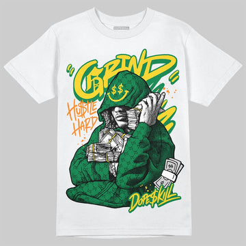 Green Sneakers DopeSkill T-Shirt Grind Pray Graphic Streetwear - White