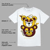 Yellow Bordeaux DopeSkill T-Shirt New Double Bear Graphic