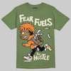 Jordan 4 Retro OG SP Undefeated (2025) DopeSkill T-Shirt Fear Fuels The Hustle Graphic Streetwear - Military Green