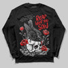 Grey Sneakers DopeSkill Long Sleeve T-Shirt Reap What You Sow Graphic Streetwear - Black