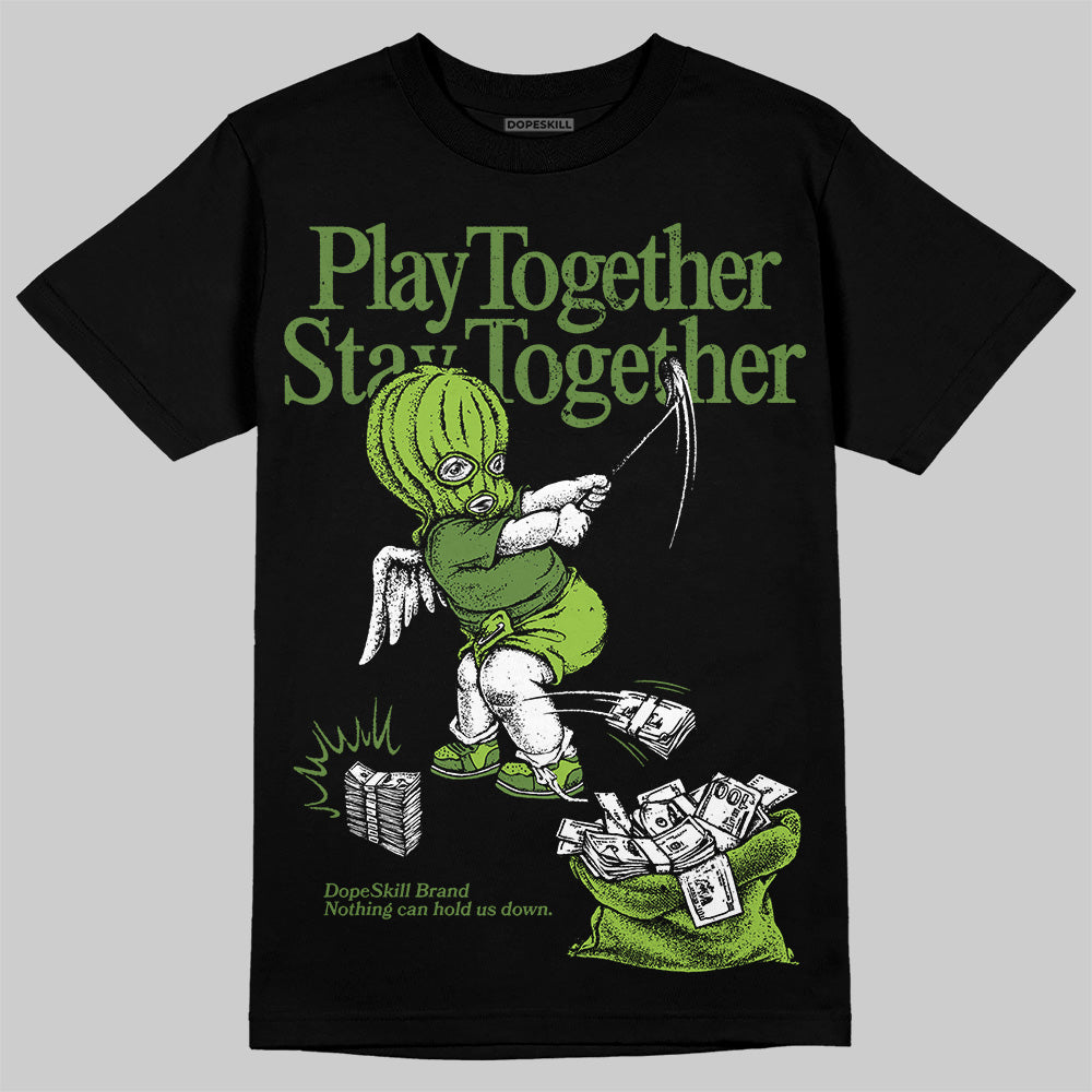 SB Dunk Low Chlorophyll DopeSkill T-Shirt Play together, Stay together Graphic Streetwear - Black