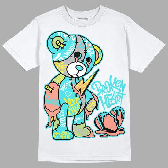 New Balance 9060 “Cyan Burst” DopeSkill T-Shirt Broken Heart Graphic Streetwear - White