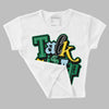 Lucky Green 5s DopeSkill Women's Crop Top Talk Is Chip Graphic