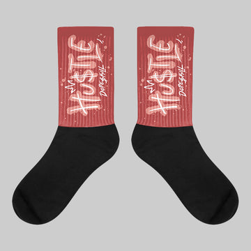 Dune Red 13s DopeSkill Sublimated Socks Hustle Graphic