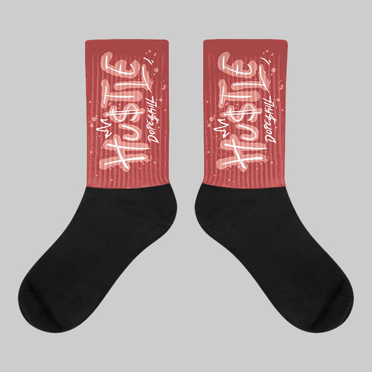 Dune Red 13s DopeSkill Sublimated Socks Hustle Graphic