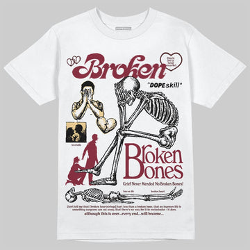 Jordan 3 PRM "Bin 23" DopeSkill T-Shirt Broken Bones Graphic Streetwear - White