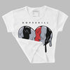 Bred Reimagined 4s DopeSkill Women's Crop Top Slime Drip Heart Graphic