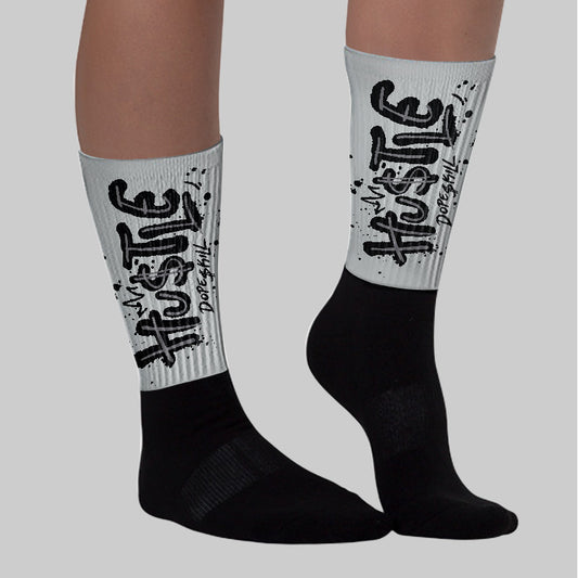 Wolf Grey 12s DopeSkill Sublimated Socks Hustle Graphic