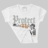 1906R ‘White Gold’ DopeSkill Women's Crop Top Protect Me From Evil Graphic