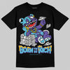 Jordan 8 Retro 'Aqua' 2025 DopeSkill T-Shirt Born To Be Rich Graphic Streetwear - Black