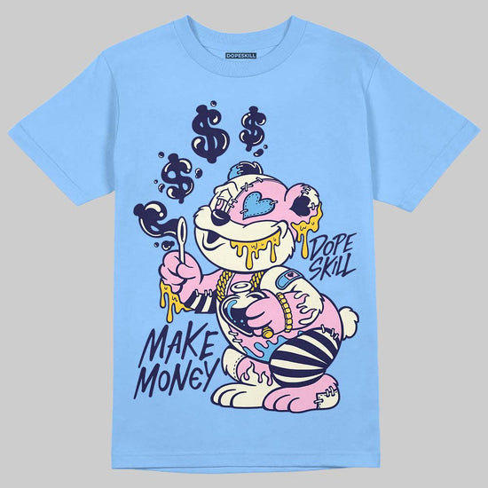 University Blue Sneakers DopeSkill T-Shirt Make Money Graphic Streetwear - Carolina blue