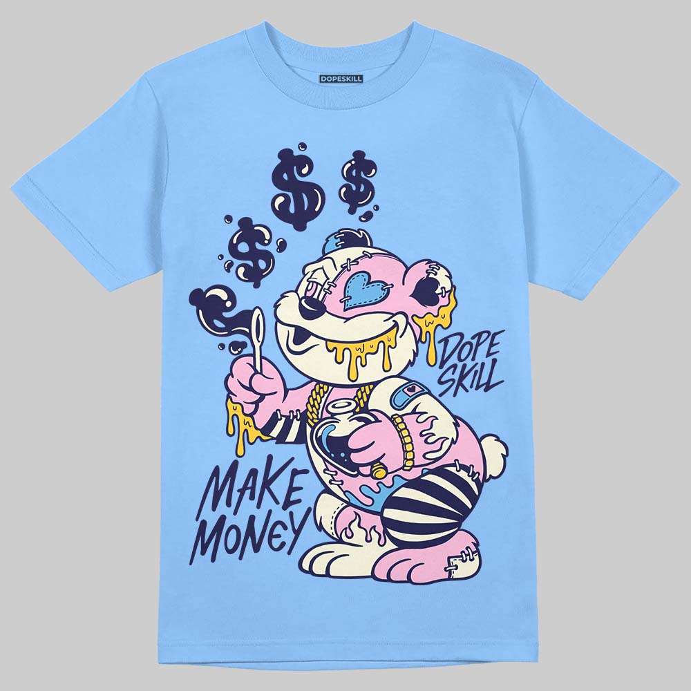 University Blue Sneakers DopeSkill T-Shirt Make Money Graphic Streetwear - Carolina blue