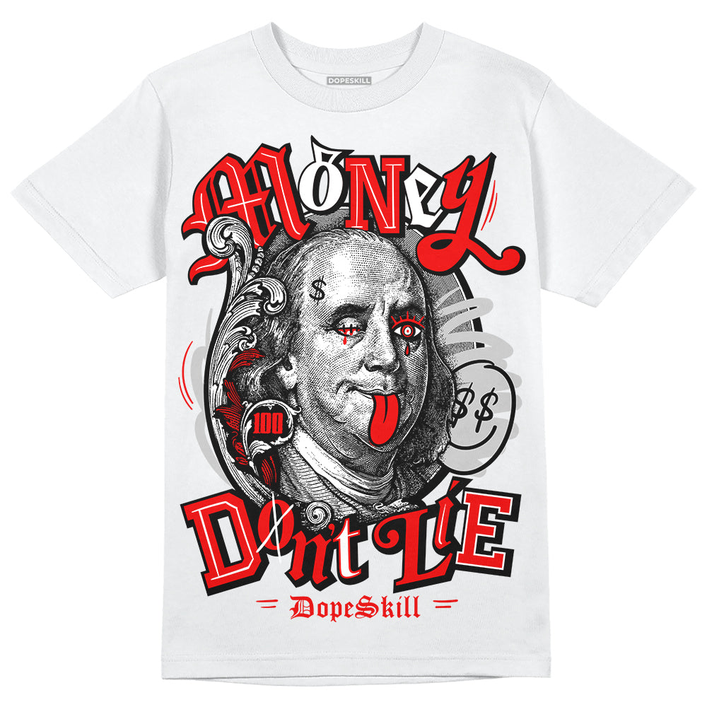 Jordan 12 “Cherry” DopeSkill T-Shirt Money Don't Lie Graphic Streetwear - White