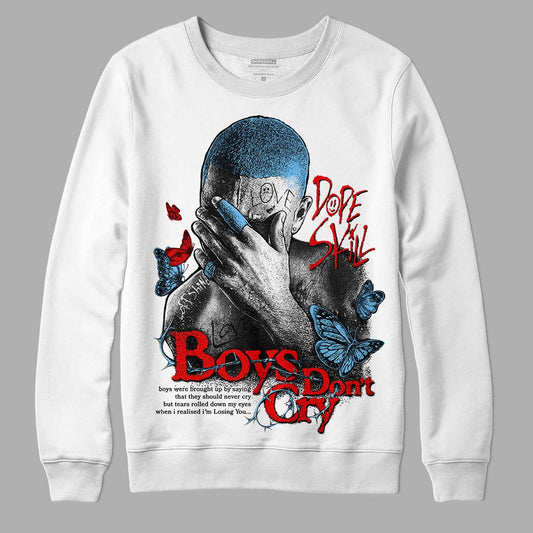 Travis Scott x Jordan 4 Retro 'Cactus Jack' DopeSkill Sweatshirt Boys Don't Cry Graphic Streetwear - White