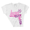 Hyper Violet 4s DopeSkill Women's Crop Top LOVE Graphic