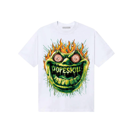 Green Sneakers DopeSkill T-Shirt Hellfire Graphic Streetwear - White