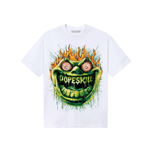 Green Sneakers DopeSkill T-Shirt Hellfire Graphic Streetwear - White