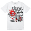 Jordan 4 Retro 'Wet Cement' DopeSkill T-Shirt Break Through Graphic Streetwear - White 