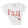 Dune Red 13s DopeSkill Women's Crop Top Protect Me From Evil Graphic