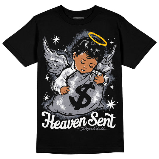 Jordan 14 Retro 'Stealth' DopeSkill T-Shirt Heaven Sent Graphic Streetwear - Black