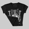 Black and White 14s DopeSkill Women's Crop Top Trust No One Graphic