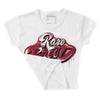 85 Metallic Burgundy 1s DopeSkill Women's Crop Top Rare Breed Type Graphic