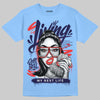 University Blue Sneakers DopeSkill T-Shirt Living My Best Life Graphic Streetwear - Carolina Blue