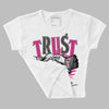 Fierce Pink 1s DopeSkill Women's Crop Top Trust No One Graphic