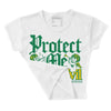 Green Collection DopeSkill Women's Crop Top Protect Me From Evil Graphic