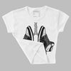 Jordan 1 High OG “Black/White” DopeSkill Women's Crop Top Breathe Graphic Streetwear  - White 