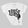 Wolf Grey 12s DopeSkill Women's Crop Top Trust No One Graphic