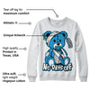 Military Blue 4s DopeSkill Sweatshirt Hurt Bear Graphic