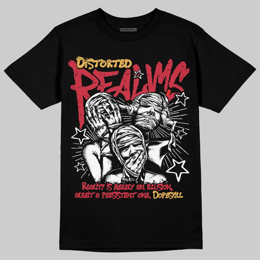 Air Diamond Turf Reverse Prime Red DopeSkill T-Shirt Distorted Realms Graphic Streetwear - Black