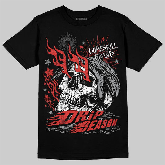 Jordan 4 Toro Bravo DopeSkill T-Shirt Drip Season Graphic Streetwear - Black