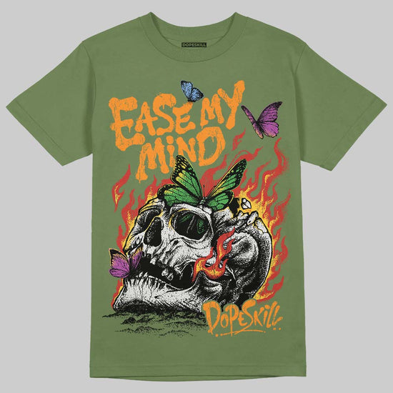 Olive Sneakers DopeSkill T-Shirt Ease My Mind Graphic Streetwear - Military green