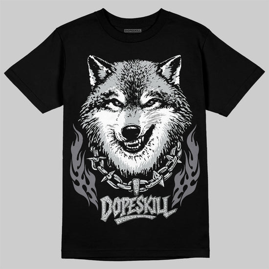 Jordan 12 Black Wolf Grey DopeSkill T-Shirt Wolf Grey Graphic Streetwear - Black