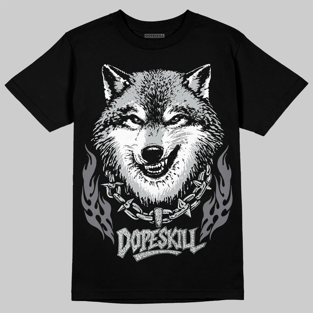 Jordan 12 Black Wolf Grey DopeSkill T-Shirt Wolf Grey Graphic Streetwear - Black