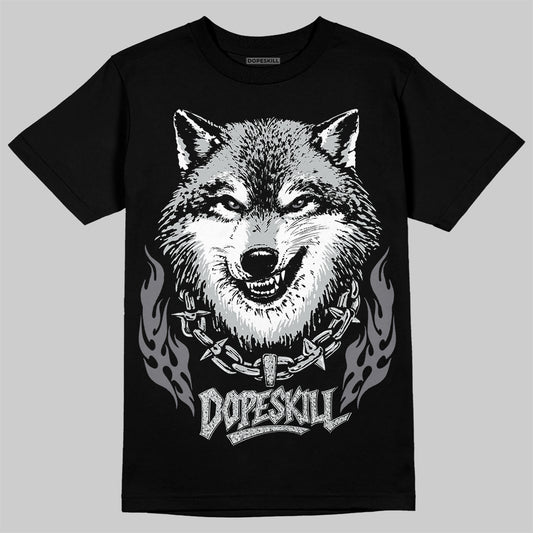 Jordan 12 Black Wolf Grey DopeSkill T-Shirt Wolf Grey Graphic Streetwear - Black